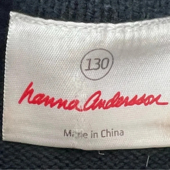 Hanna Anderson Fair Isle Knit Sweater Long Bell Slit Sleeve Size 8 (130) - Picture 4 of 7